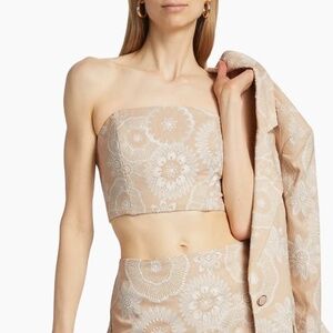Milly Embroidered Crop Top